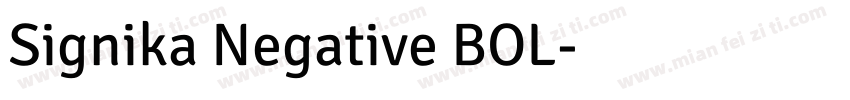 Signika Negative BOL字体转换